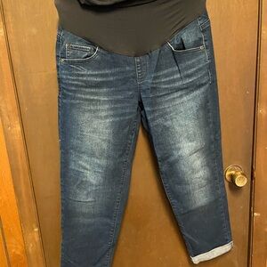 Maternity a:glow Deep Indigo Ankle Jeans